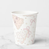 Pink GingerBread Winter Onederland 1. Geburtstag Pappbecher (Rückseite)