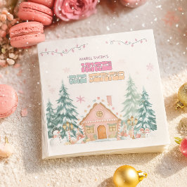 Pink GingerBread Winter Onederland 1. Geburtstag Serviette