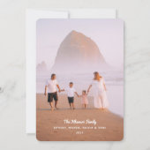 Pink Gingerbrei House Foto Weihnachtskarte Einladung (Rückseite)