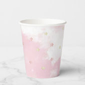 Pink Gingerbrett Weihnachten Erster Geburtstag Pappbecher (Rückseite)