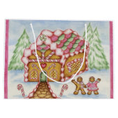 Pink Gingerbrot Hausgebäck Große Geschenktüte (Rückseite)