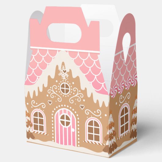 Pink Gingerbrot House Gevor Box Geschenkschachtel (Geöffnet)