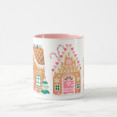 Pink Gingerbrot House Tasse (Zentrum)