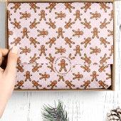 Pink Gingerbrot Mann Weihnachten Seidenpapier