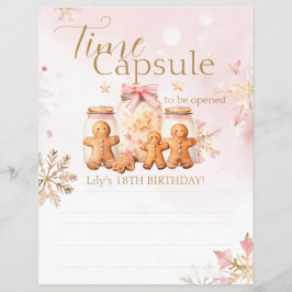 Pink Gingerbrot Weihnachten Geburtstag Kapsel