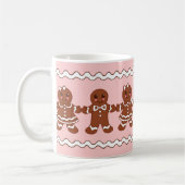 Pink Gingerbrot Weihnachten Tasse (Links)
