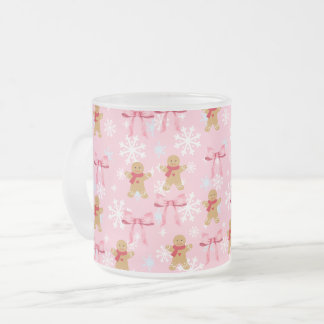 Pink Gingerbrot Weihnachtsfeiertage Tasse