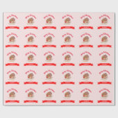 Pink Gingerbrot Weihnachtswrapping Paper des Hause Geschenkpapier (Flach)