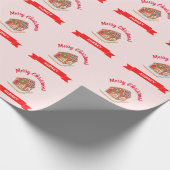 Pink Gingerbrot Weihnachtswrapping Paper des Hause Geschenkpapier (Ecke)