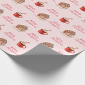 Pink Gingerbrot Weihnachtswrapping Paper des Hause Geschenkpapier (Ecke)