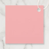 Pink GingerJar & Bamboo | Monogramm | Gefälligkeit Geschenkanhänger (Rückseite)