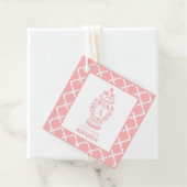 Pink GingerJar & Bamboo | Monogramm | Gefälligkeit Geschenkanhänger (Beispiel)