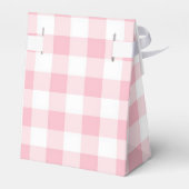Pink Gingham Baby Dusche Danke für Ihre Gefallen B Geschenkschachtel (Rückseite)