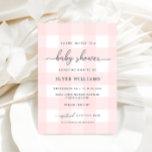 Pink Gingham Baby Dusche Einladung<br><div class="desc">Feiern Sie die Mama-to-be mit dieser klassischen Gingham Girl Dusche Einladung. Das Design besticht durch ein zeitloses Gingham-Design und moderne Schriftart.</div>