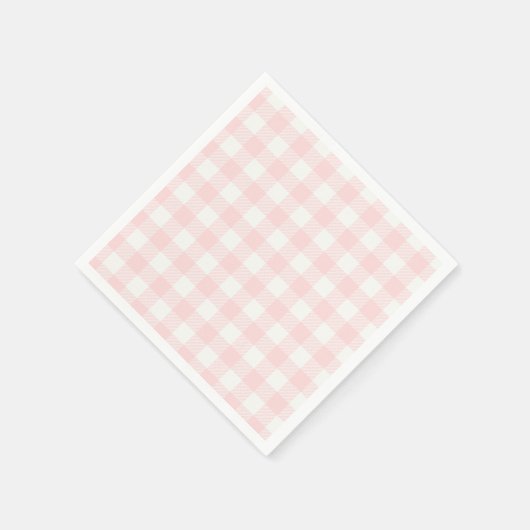 Pink Gingham Baby Dusche Serviette (Ecke)