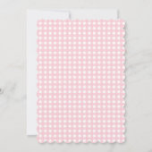 Pink Gingham Baby Duschempfehlung für Mama Card Einladung (Rückseite)