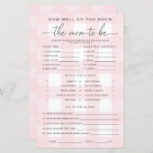 Pink Gingham Baby Shower kennt die Mama zu sein (Vorne/Hinten)