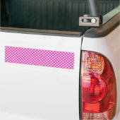 Pink Gingham Background Autoaufkleber (Auf Lkw)