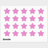 Pink Gingham Background Star Sticker (Blatt)
