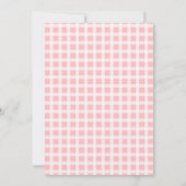Pink Gingham Barnyard Einladung zum Geburtstag (Rückseite)