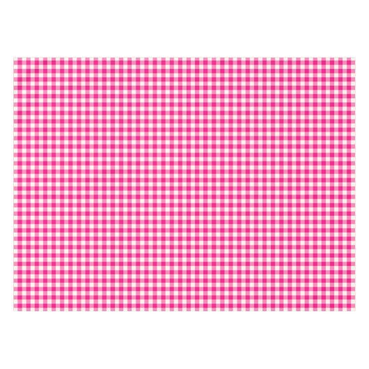 Pink-Gingham-Baumwolltischdecke Tischdecke (Vorderseite (Horizontal))