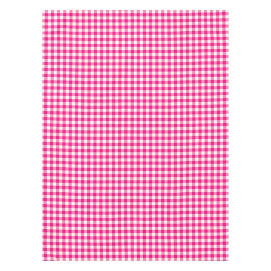 Pink-Gingham-Baumwolltischdecke Tischdecke (Vorderseite)