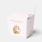 Pink Gingham Beatrix Potter Baby Dusche Gefallen Geschenkschachtel (Vorderseite)