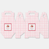pink gingham berry sweet baby shower geschenkschachtel (Ungeklappt)