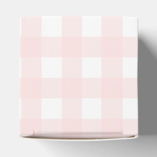 Pink Gingham Birthday Thank You Favor Box Geschenkschachtel (Oben)
