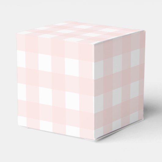Pink Gingham Birthday Thank You Favor Box Geschenkschachtel (Rückseite)