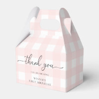 Pink Gingham Birthday Vielen Dank für Ihre Unterst