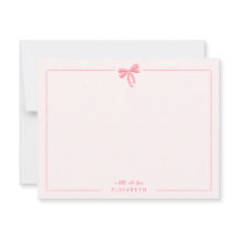 Pink Gingham Bow Baby Kinder Personalisiert Statio