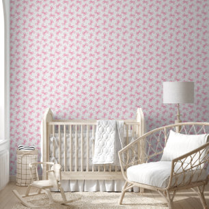 Pink Gingham Bows and Stars Tapete