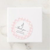 Pink Gingham Bunny Rabbit Baby Dusche Geschenkanhänger (Beispiel)
