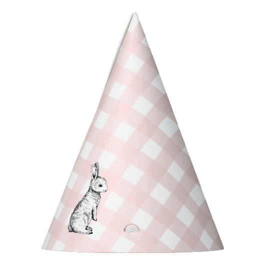 Pink Gingham Bunny Rabbit Partyhütchen (Links)