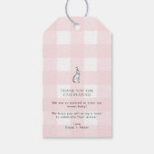 Pink Gingham Bunny Rabbit Pop Es, wenn sie Pop Geschenkanhänger (Rückseite)