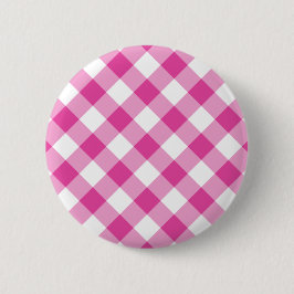 Pink Gingham Button