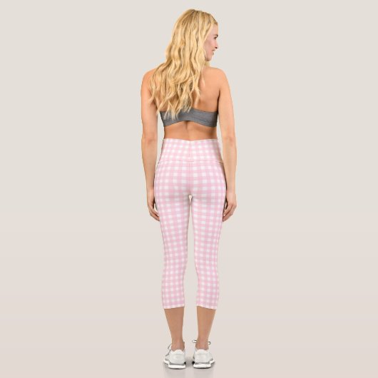 Pink Gingham Capri Leggings (Rückseite)