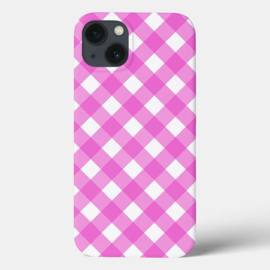 Pink gingham Case-Mate iPhone case (Rückseite)