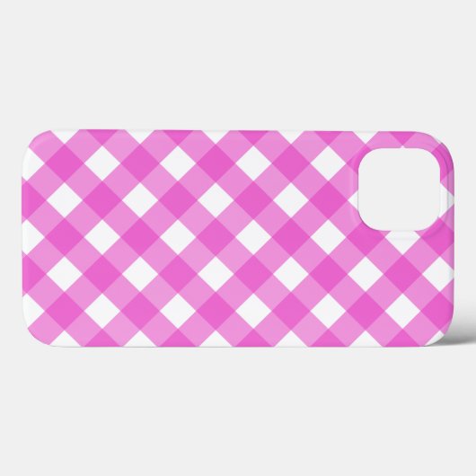 Pink gingham Case-Mate iPhone case (Rückseite (Horizontal))