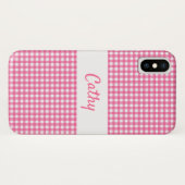 Pink Gingham Case-Mate Phone Case iPhone X (Rückseite (Horizontal))