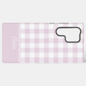 Pink Gingham Check MagSafe Tough Samsung Galaxy Hülle (Rückseite (Horizontal))