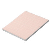Pink Gingham Checkered Charming Stylish Stationary Notizblock (Rotiert)