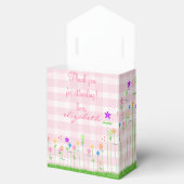 Pink Gingham Colorful Blume Baby Dusche- Geschenkschachtel (Geöffnet)