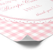 Pink Gingham Coquette Bow Share a Recipe Poster (Ecke)