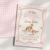 Pink Gingham Cowgirl Baby Shower Invitation Einladung