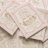 Pink Gingham Cowgirl Birthday Invitation Einladung