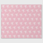 Pink Gingham Cupid Geschenkpapier (Flach)