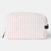 Pink Gingham Cute Plaid Cosmetic Pretty Waschbeutel (Rückseite)