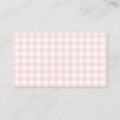Pink Gingham Daisy Bee Baby Shower Diaper Raffle Begleitkarte (Rückseite)